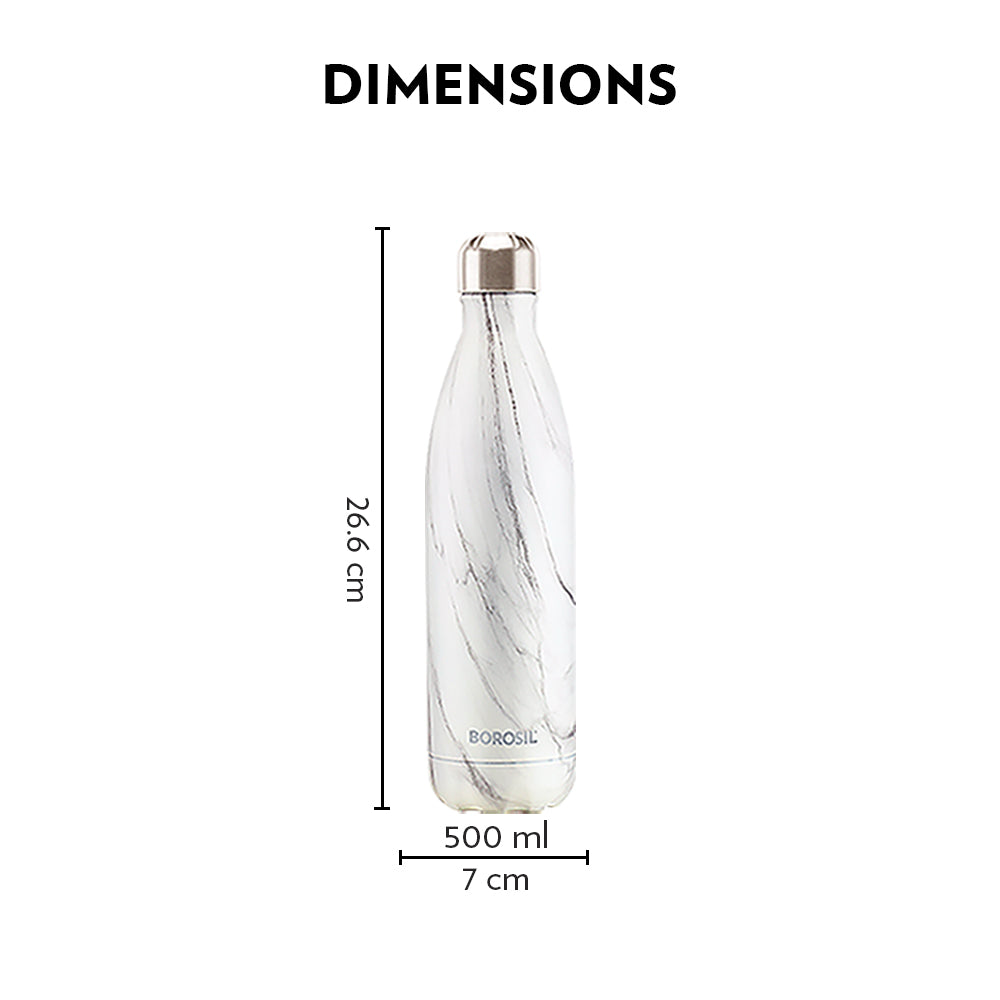 Borosil Bolt Marble, 500ml