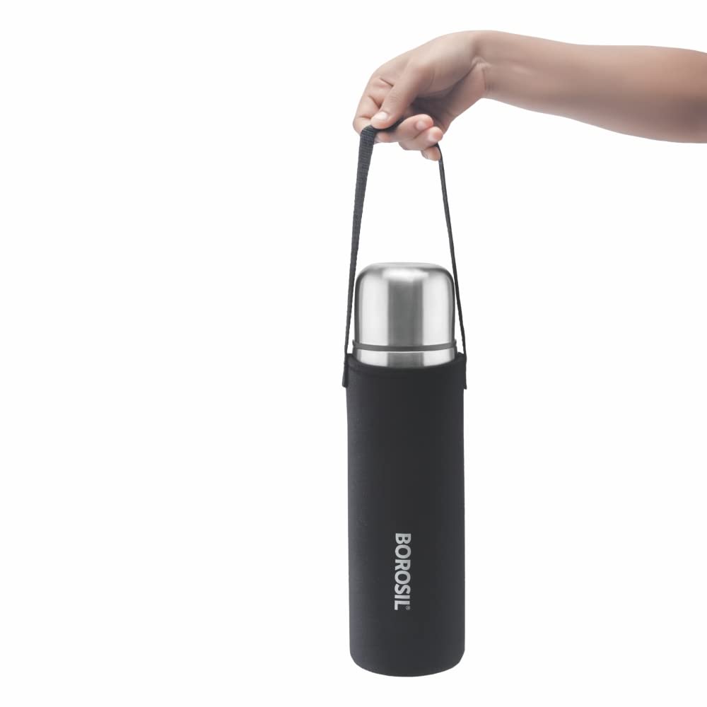 Borosil Thermo Flask, Black-CP