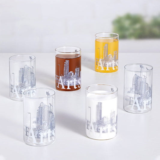 My Borosil Tumblers 295 ml x 6 Roma Vision Glass, Set of 6