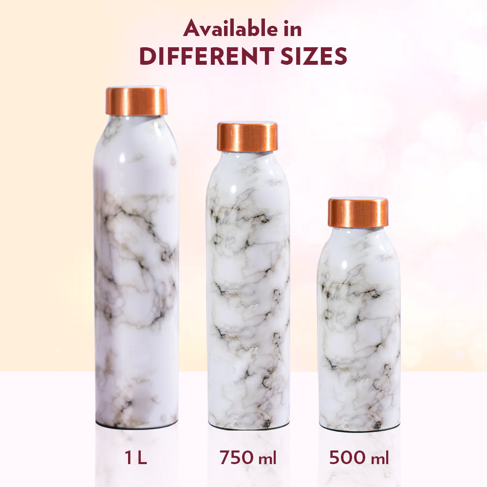 Borosil Marble Copper Bottle, 1L
