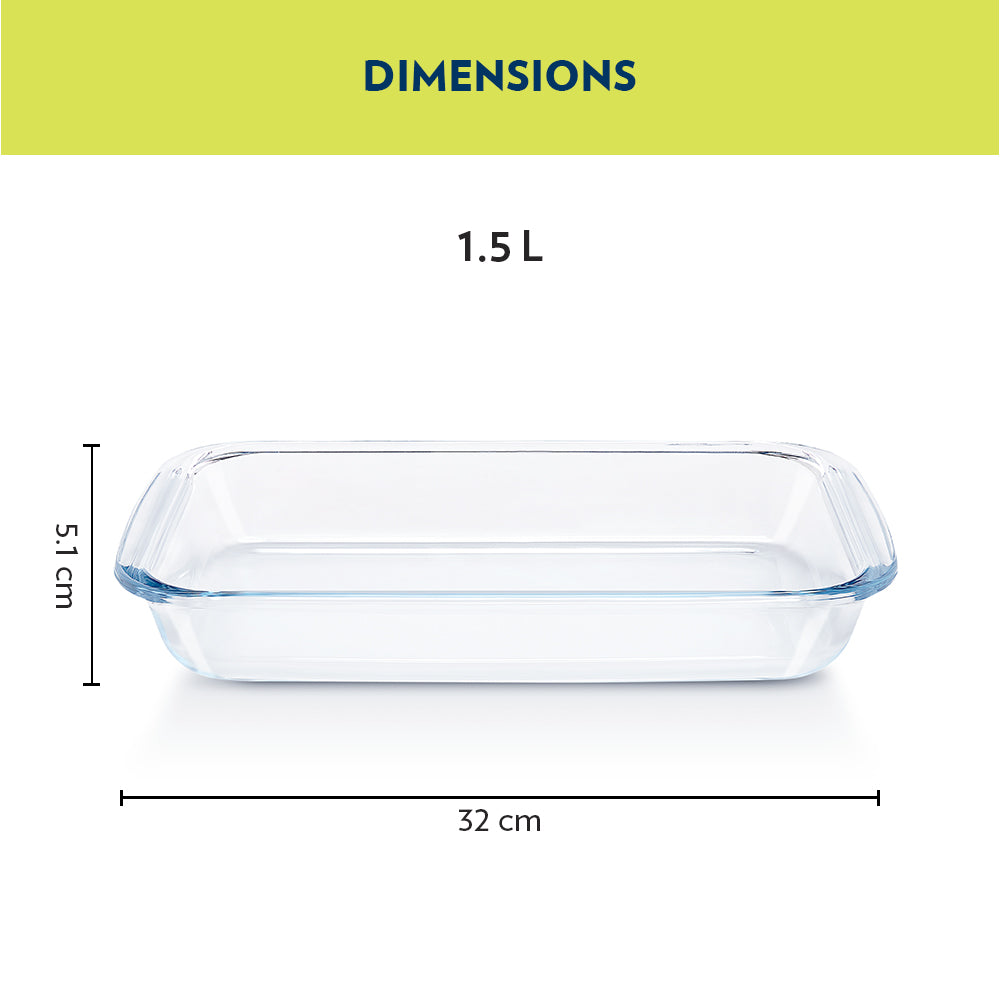 My Borosil Baking Dishes 1.5 L Rectangular Baking Dish