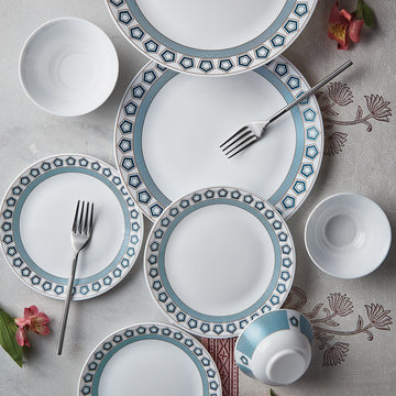 Larah by Borosil Crystal Dinner Set