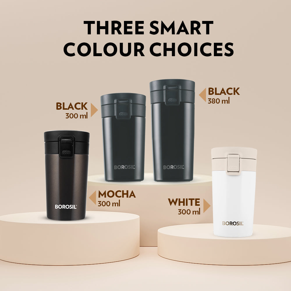 My Borosil Insulated Mug 300 ml Coffeemate Insulated Mug, Mocha