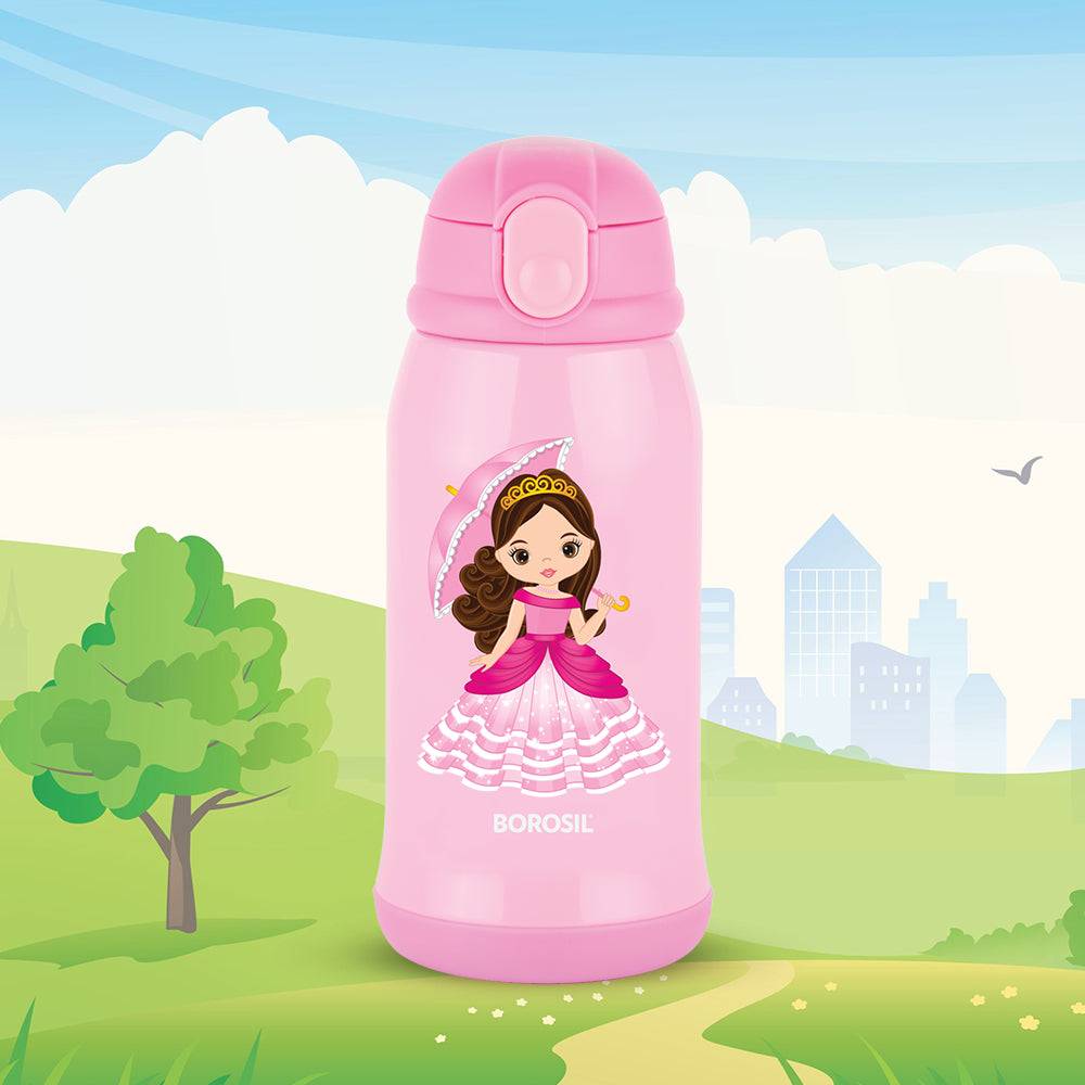 Buy Stainless Steel Princess Kids Sipper Bottle Flask Water Bottle