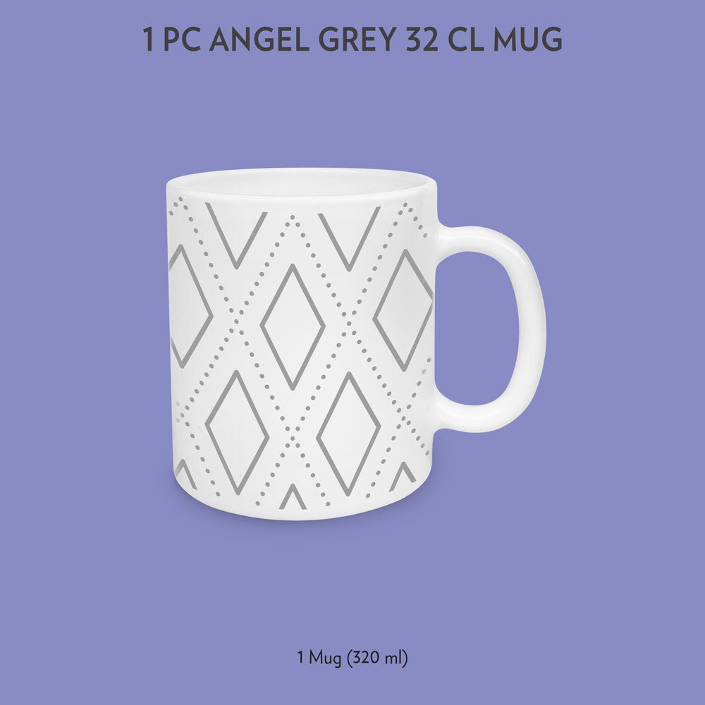 My Borosil Opalware Coffee Mugs & Travel Mugs 1 x 320 ml Angel Grey Mug Set
