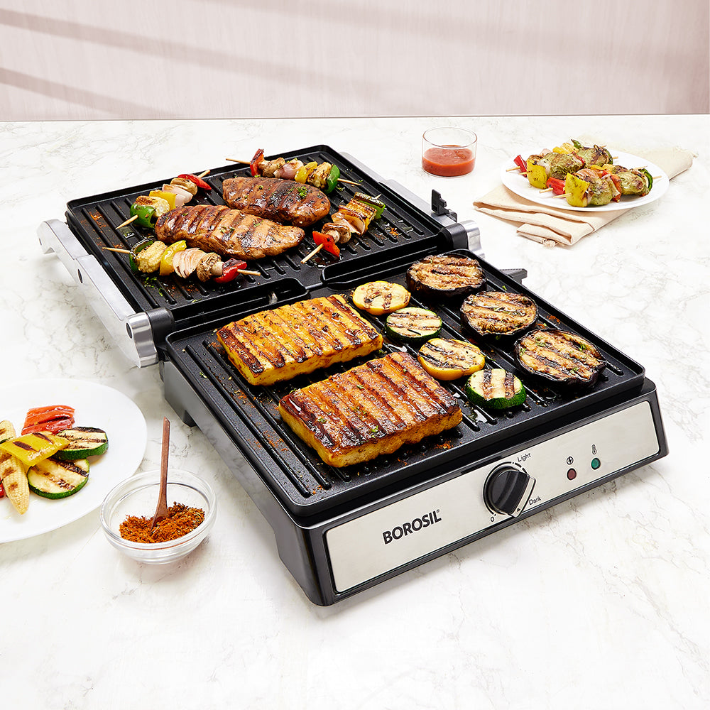 Bread Machine Breakfast Sandwich Maker Barbecue Machine Cooking Machine  Kitchen Grill Panini Maker Electric Indoor Grill Easy to Storage & Clean