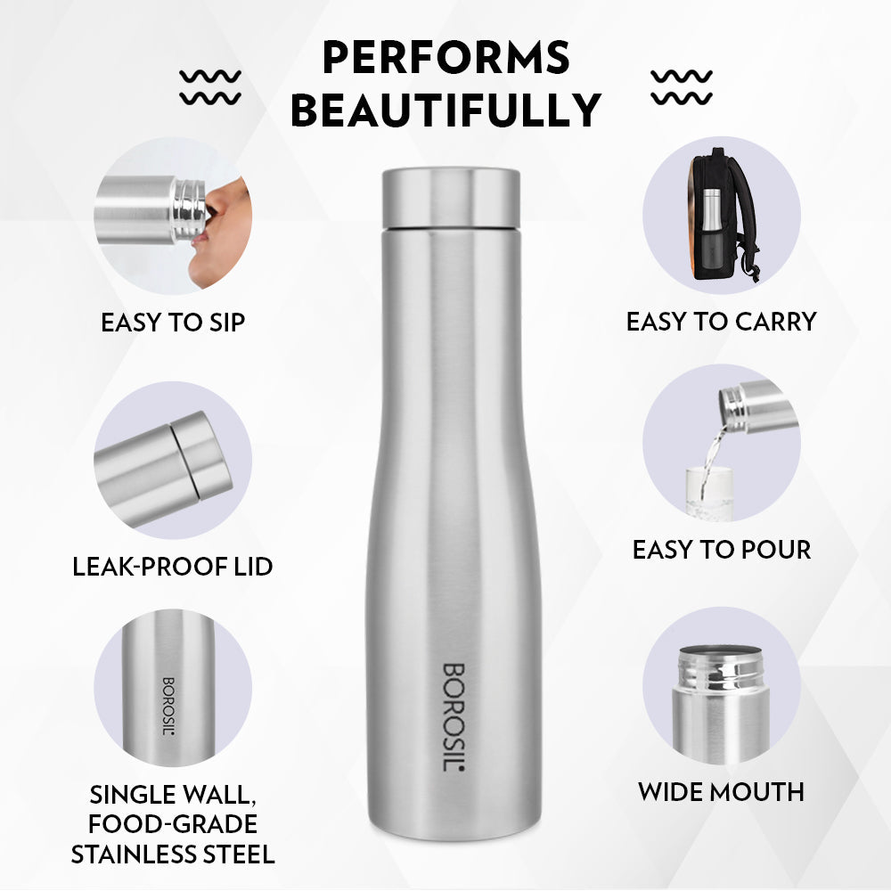 My Borosil Stainless Steel Bottles 1 L Swan Bottle