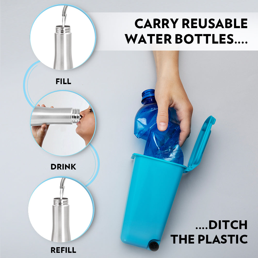 My Borosil Stainless Steel Bottles 1 L Swan Bottle