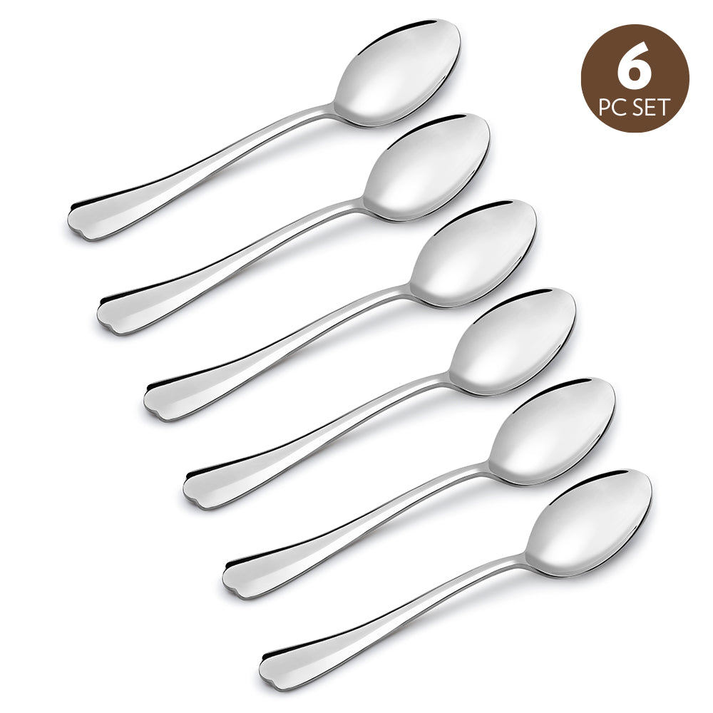 My Borosil Stainless Steel Cutlery Set of 6 - 16 cm Eva Dessert Spoon, Set of 6