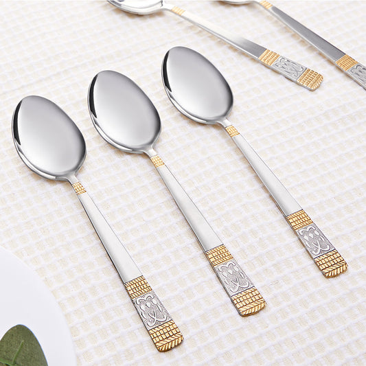 My Borosil Stainless Steel Cutlery Set of 6 - 18 cm Venice Dinner Spoon, Set of 6