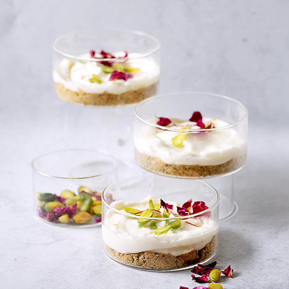 No-bake Saffron Pistachio Cheesecake