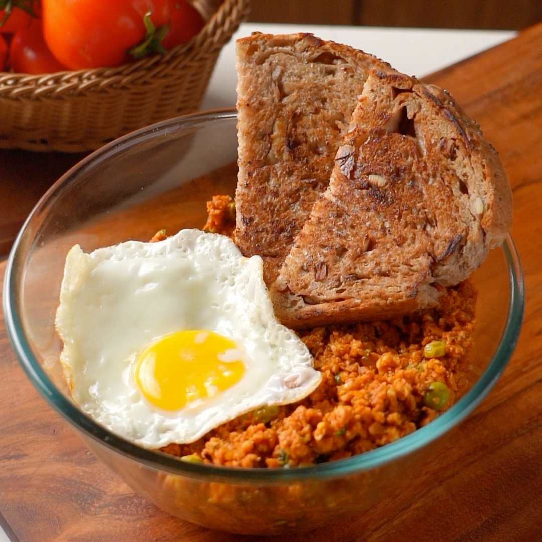 High Protein Soyabean Keema Bowl