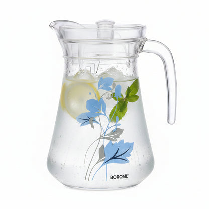 Amphora Glass Jug with Lid & Strainer, Ageria
