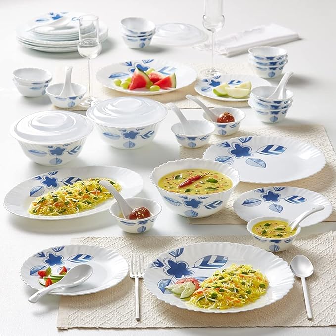 Larah by Borosil Morning Glory 47 pc Dinner Set