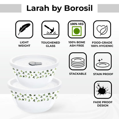 Larah Sage 4 pc Mixing Bowl, 1 L + 1.5 L