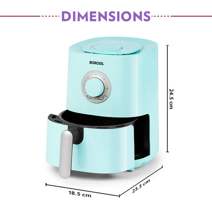 Smart Electric Air Fryer – Blue | Healthy Oil-Free Cooking