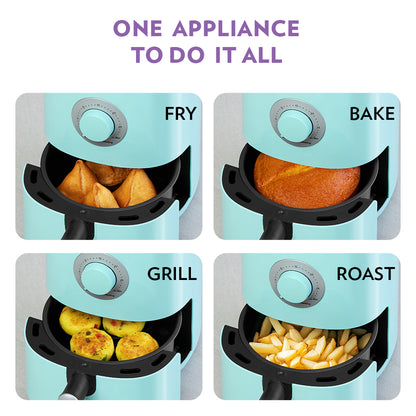 Smart Electric Air Fryer – Blue | Healthy Oil-Free Cooking