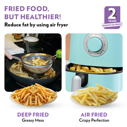 Smart Electric Air Fryer – Blue | Healthy Oil-Free Cooking