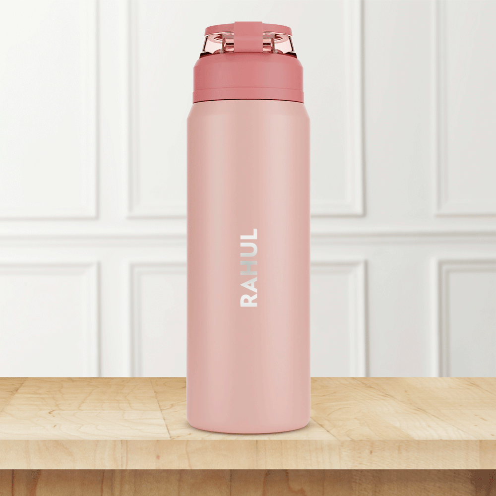 Aquasport Insulated Bottle, 600 ml, Peach - Personalise