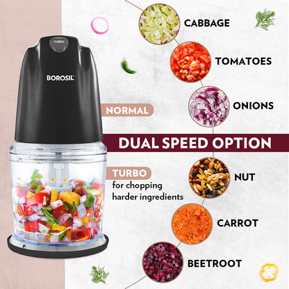 Chef Delite Electric Vegetable Chopper, Black