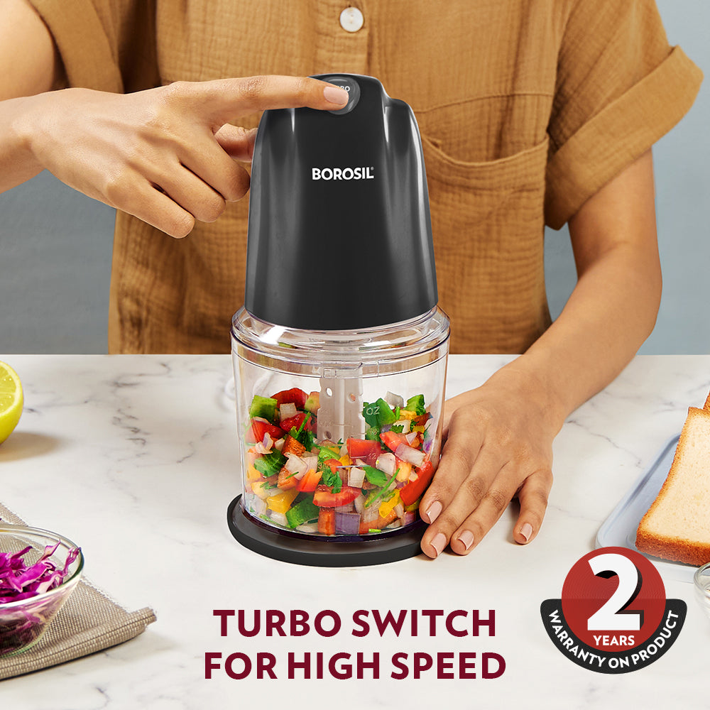 Borosil ChefDelite 260W Chopper, Black