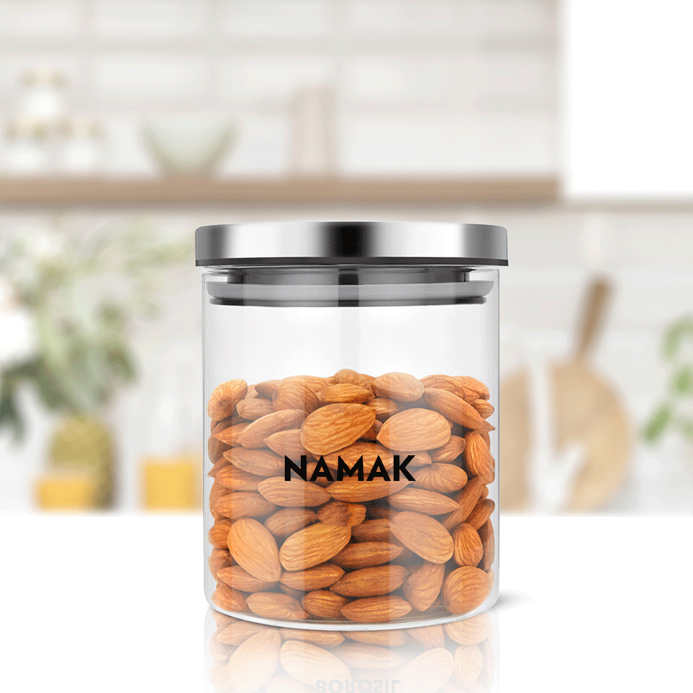 Classic Glass Jar with SS Lid, Personalise