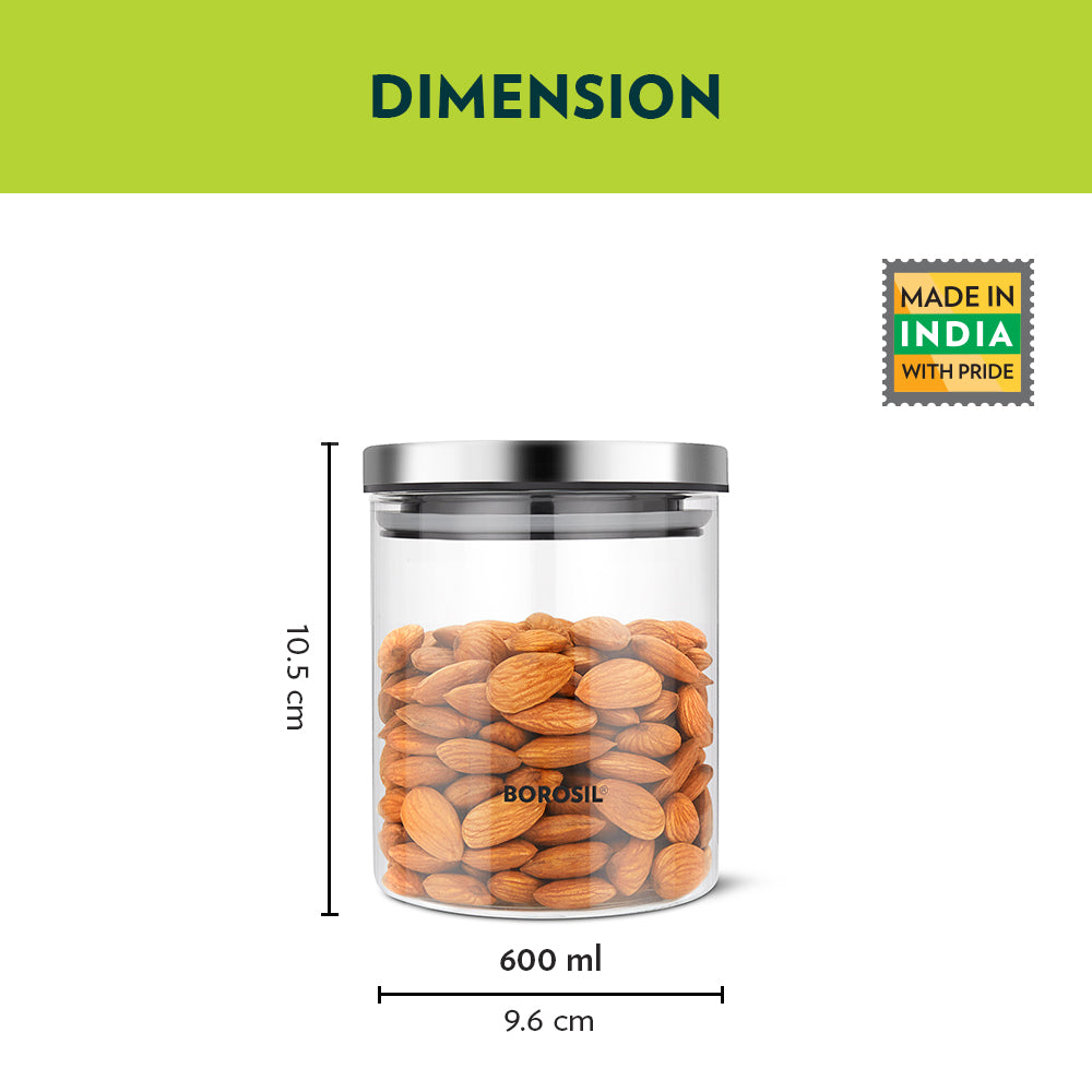 Classic Glass Jar with SS Lid, Personalise