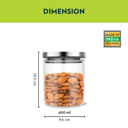 Classic Glass Jar with SS Lid, Personalise