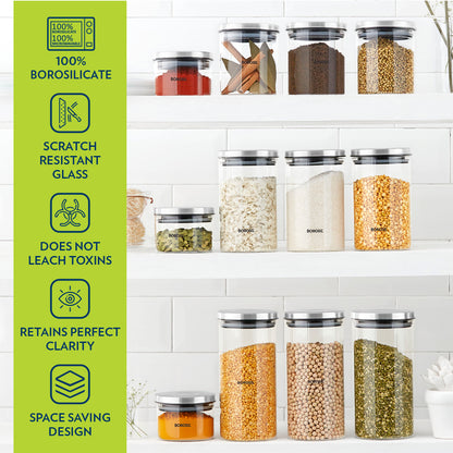 Classic Glass Jar with SS Lid, Personalise