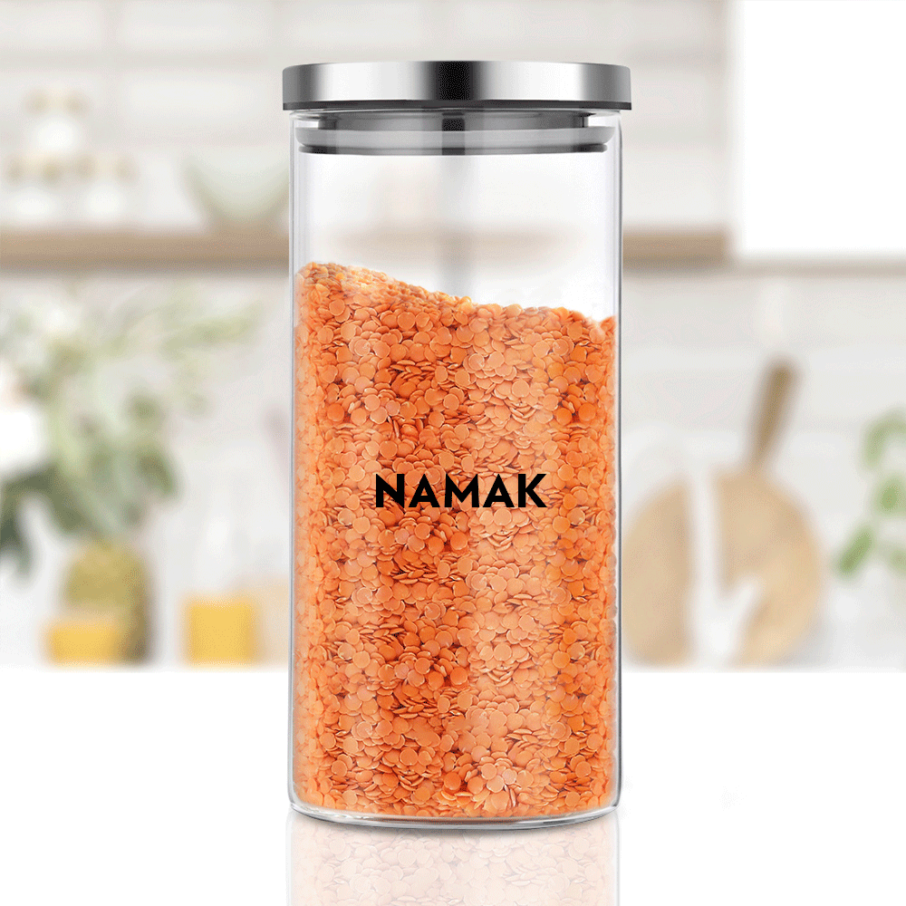 Classic Glass Jar with SS Lid, Personalise