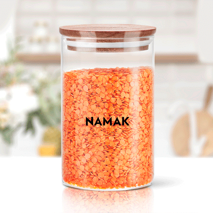 Classic Glass Jar with Wooden Lid, Personalise