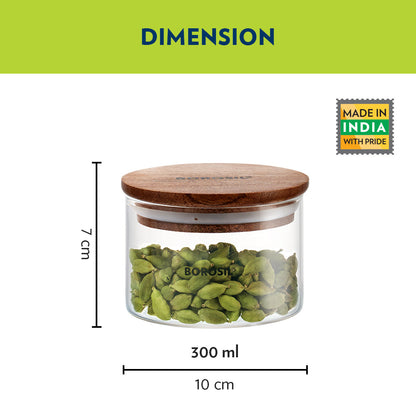 Classic Glass Jar Set with Wooden Lid