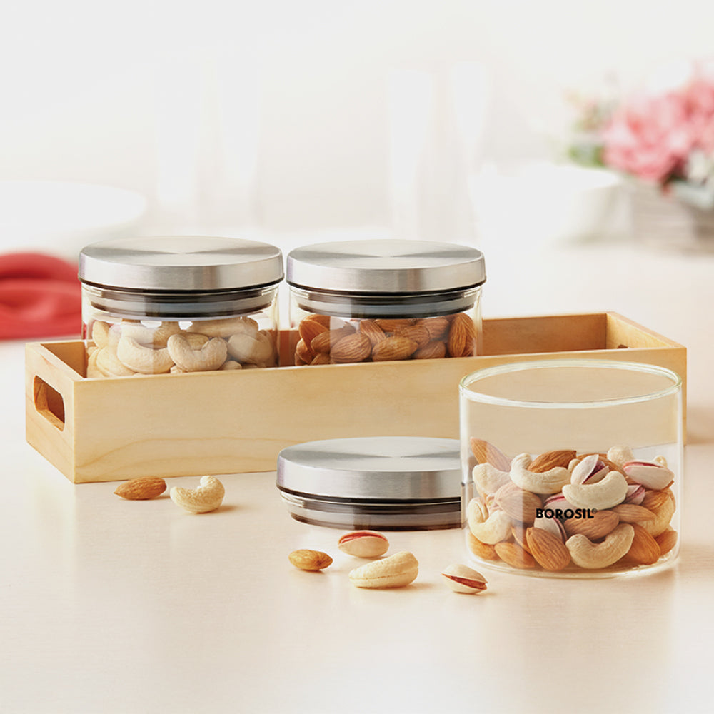 Classic Glass Jar with Wooden Tray