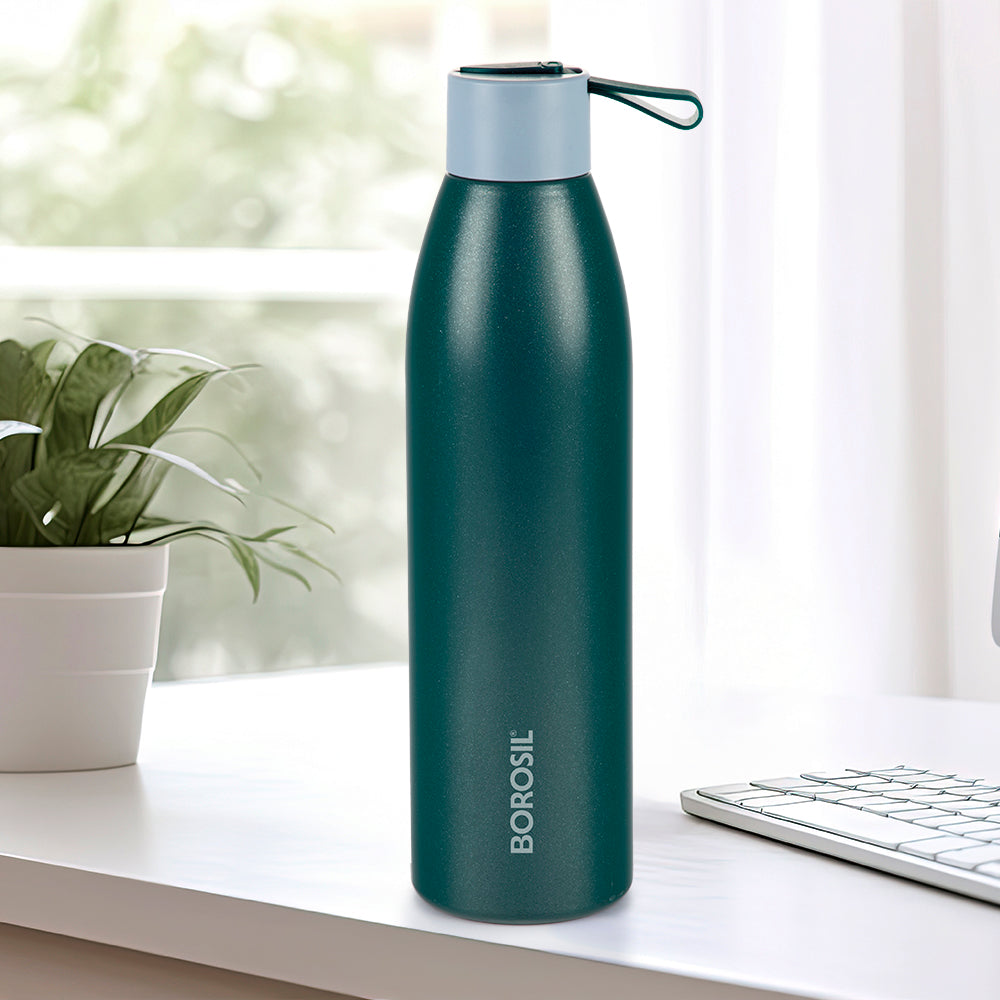 Duomate Vacuum Insulated SS Bottle, Green