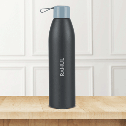 Personalised Duomate Vacuum Insulated Stainless Steel Bottle, Black