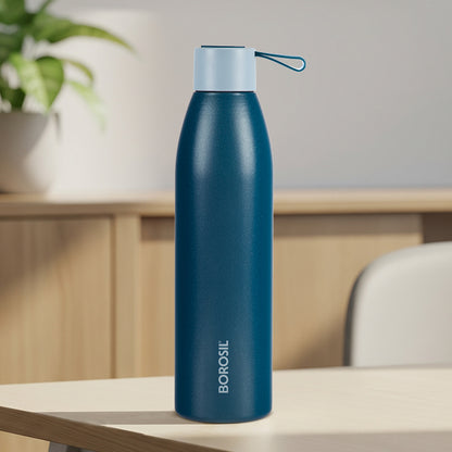Duomate Vacuum Insulated Stainless Steel Bottle, Blue