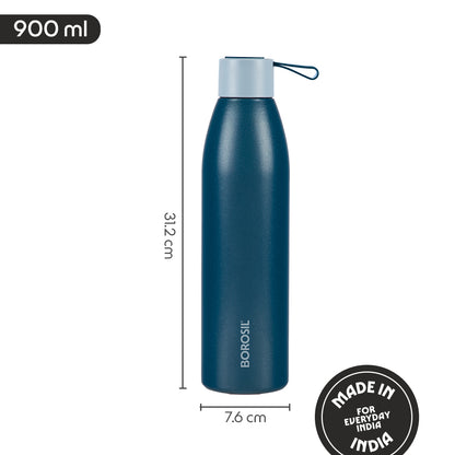 Duomate Vacuum Insulated Stainless Steel Bottle, Blue
