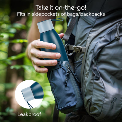 Duomate Vacuum Insulated Stainless Steel Bottle, Blue