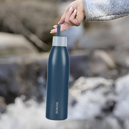 Duomate Vacuum Insulated Stainless Steel Bottle, Blue