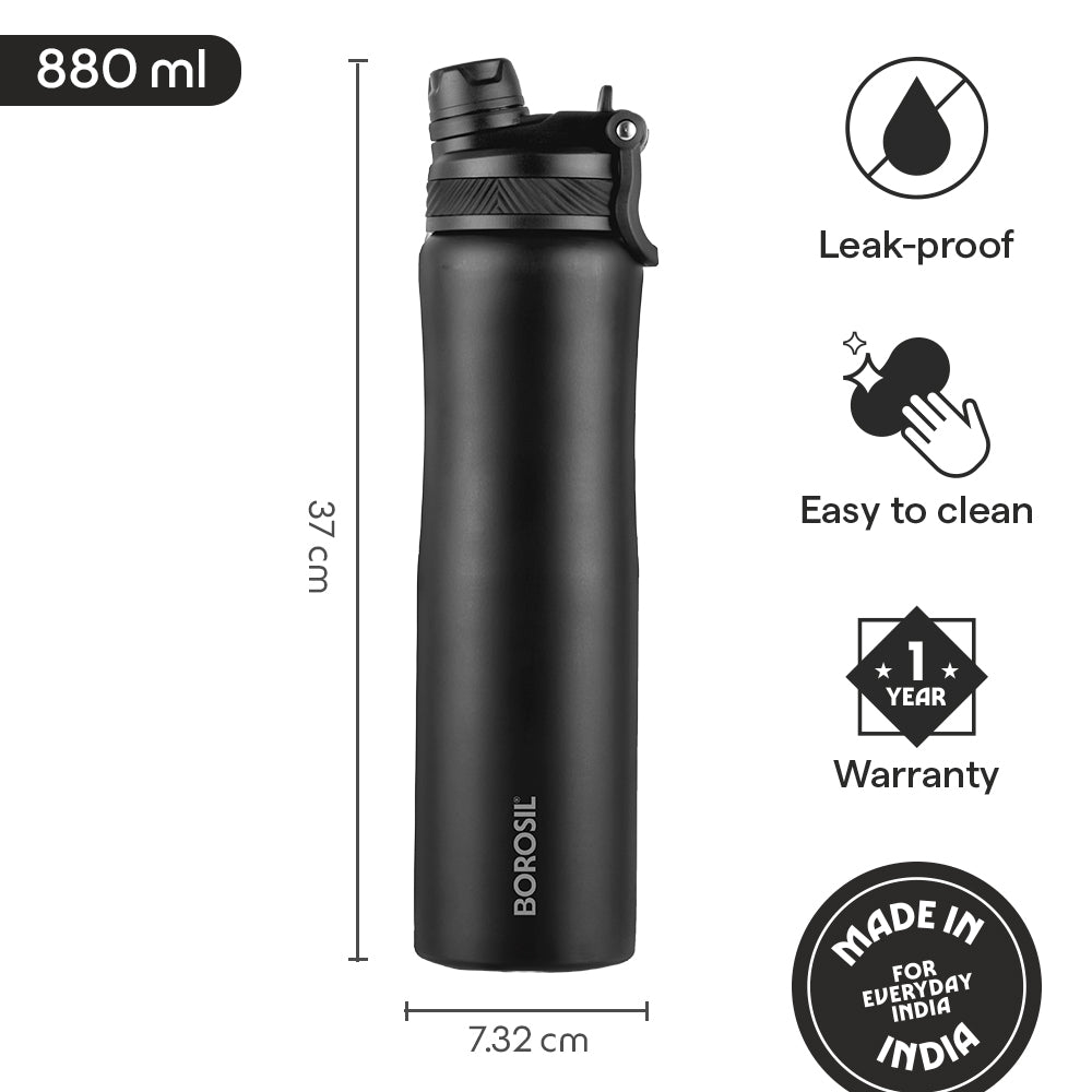Duo Sport Insulated Stainless Steel Bottle, 800ml