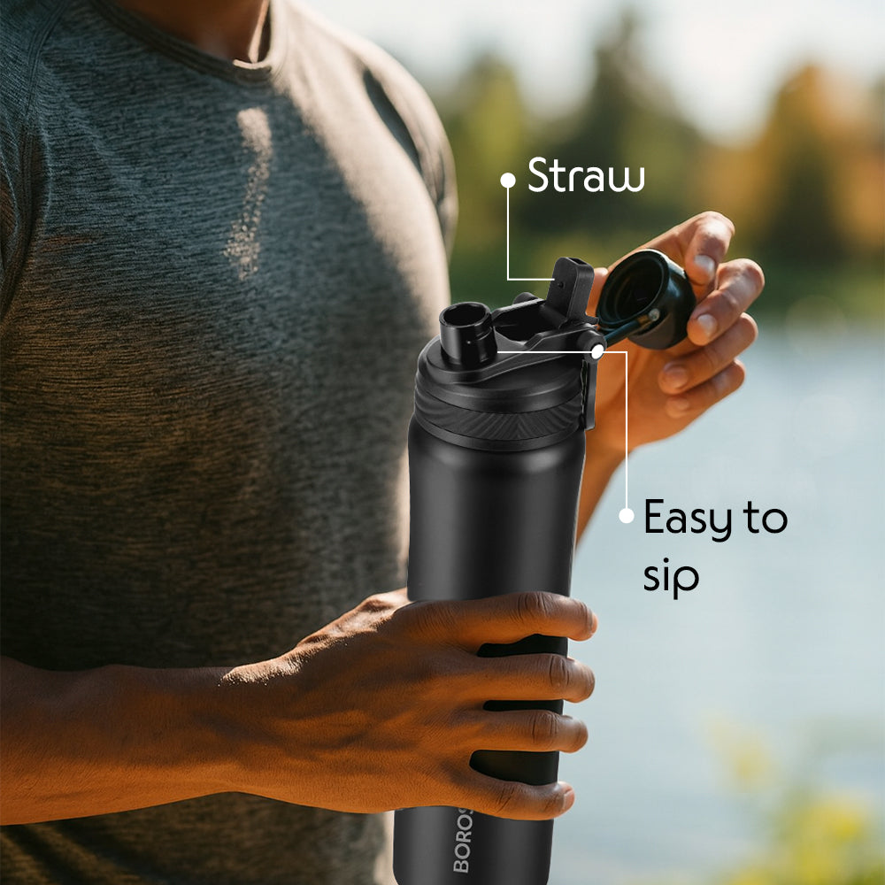 Duo Sport Insulated Stainless Steel Bottle, 800ml
