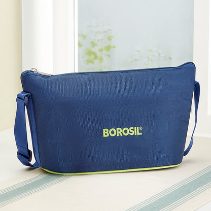 Borosil Blue Lunch Bag, Daisy For Set of 4 - (320 ml & 240 ml)