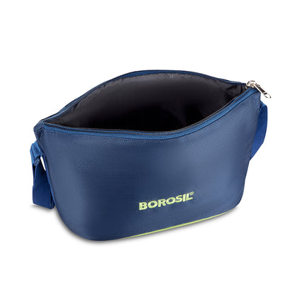 Borosil Blue Lunch Bag, Daisy For Set of 4 - (320 ml & 240 ml)