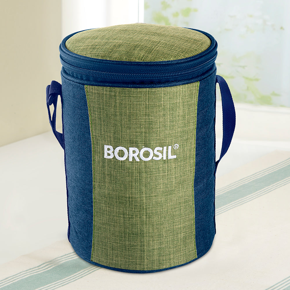 Borosil Ace Lunch Bag, Round, For Set of 3, (400ml) (Only Bag)