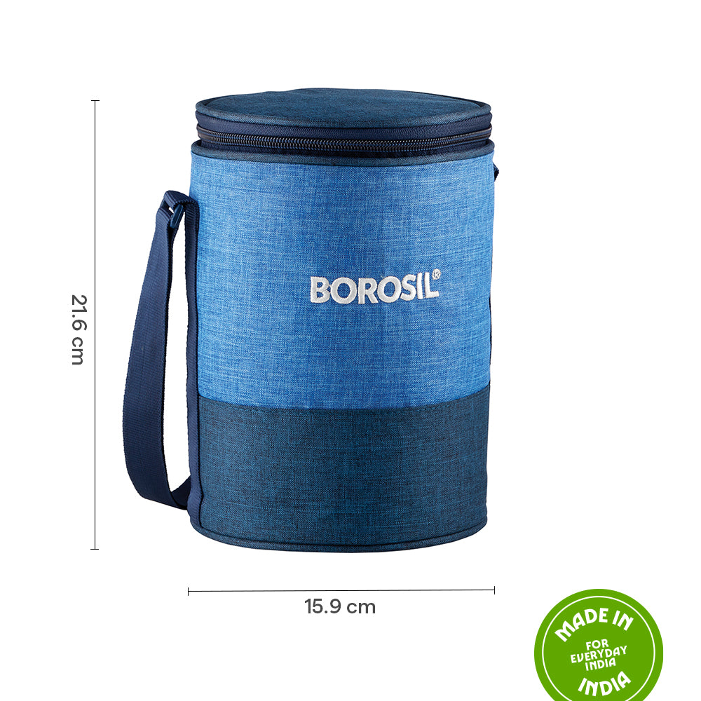 Borosil Prime Lunch Bag, Round For Set of 3 - (400 ml)