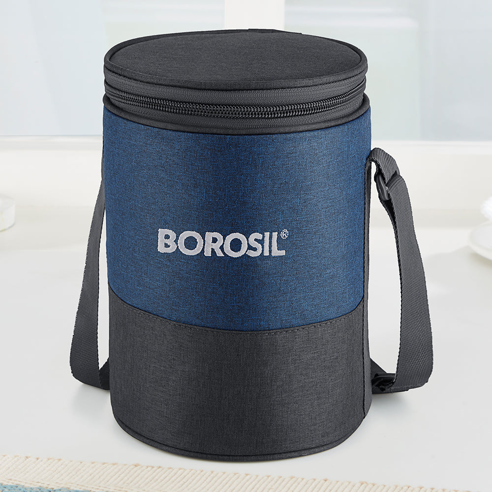 Borosil Elite Lunch Bag, Round For Set of 3 - (400 ml)