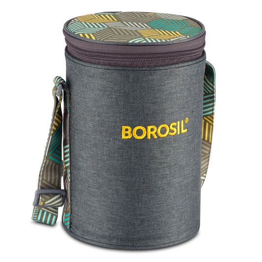 Borosil Foodluck Olive Lunch Bag, Round