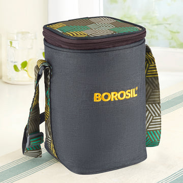 Borosil Foodluck Olive Lunch Bag, Square