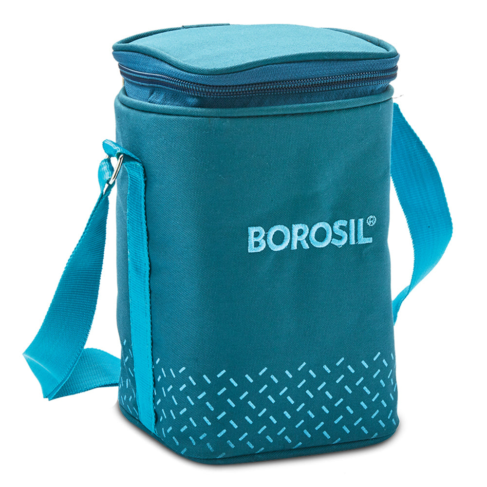 Borosil Teal Lunch Bag, Square