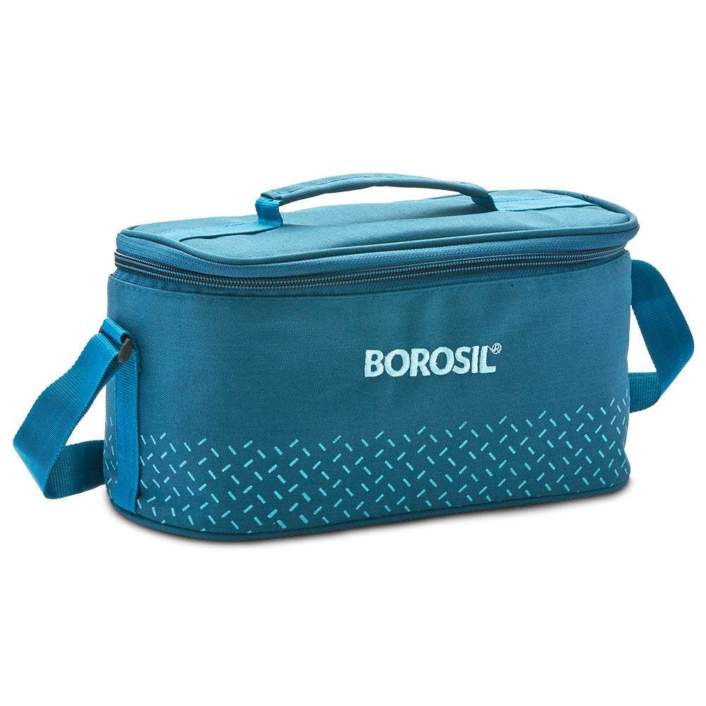 Borosil Teal Lunch Bag, Universal For Set of 4 - (320 ml & 240 ml)